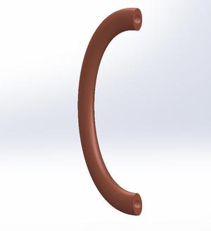 Wardrobe Handle Ellipse 65mm x 5mm V1