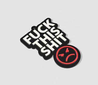 Fuck this shit keychain with emojy
