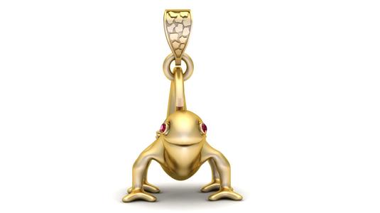 Golden Frog Pendant