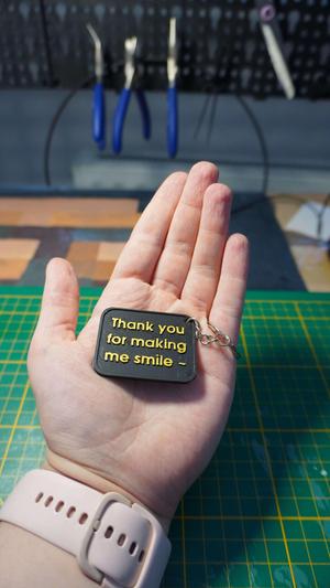 Thank you for making me smile keychain