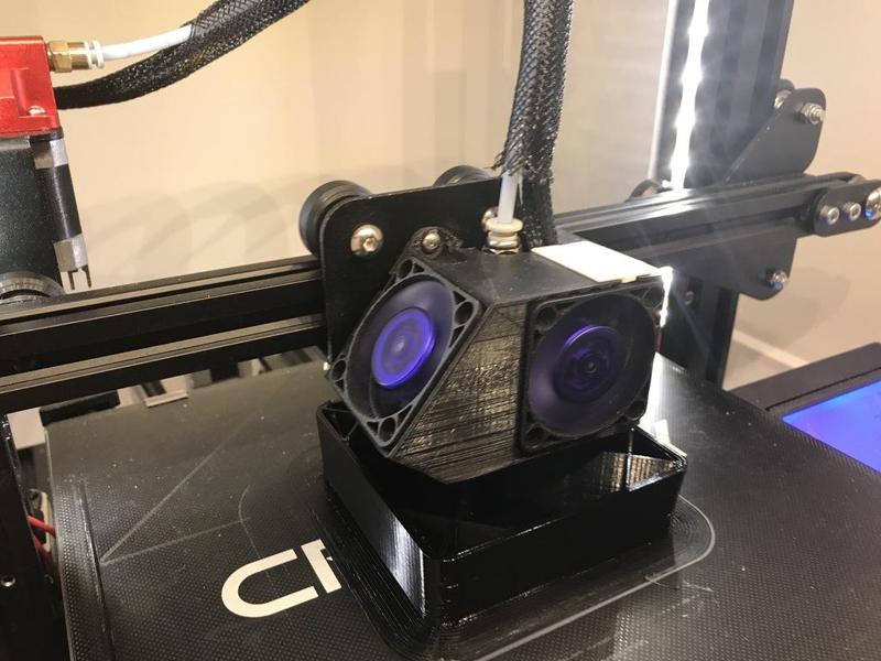Creality Ender 3 - Dual Noctua Fan Extruder Housing