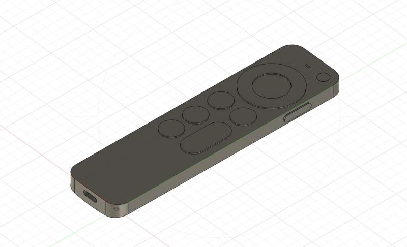 Model of Apple TV Siri Remote 3. Generation