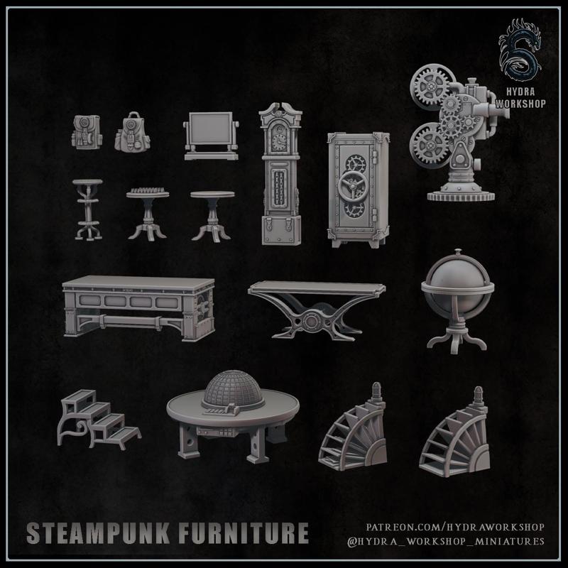 Steampunk furniture pack