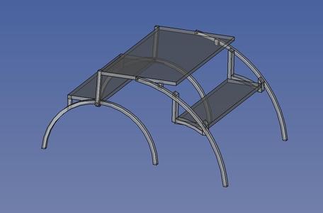 Folding bench / table scale 1 to 10