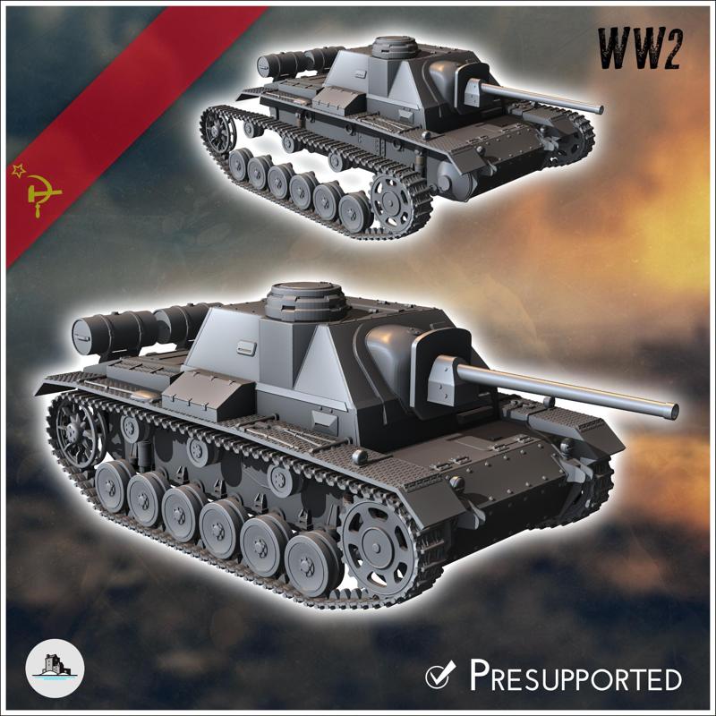 SU-76i 76mm SPG (commander version) - Soviet army WW2 Second World East front Ostfront RPG Mini Hobby