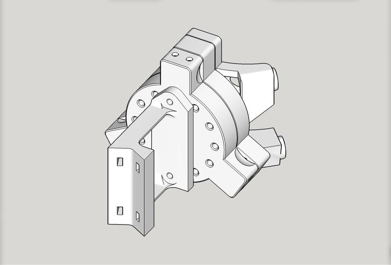LowRider 3 CNC - Add-on - KINEMATIC Pen Holder v4.0 - generic design for pens on LR3 Dust Shoe (v4.0)