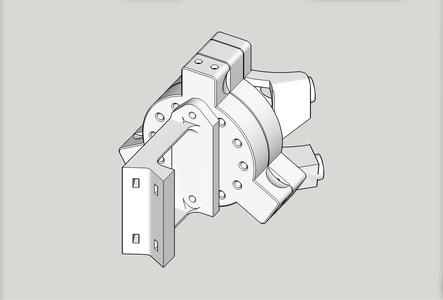 LowRider 3 CNC - Add-on - KINEMATIC Pen Holder v4.0 - generic design for pens on LR3 Dust Shoe (v4.0)