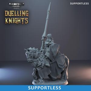 Supportless Female Knight on Horse