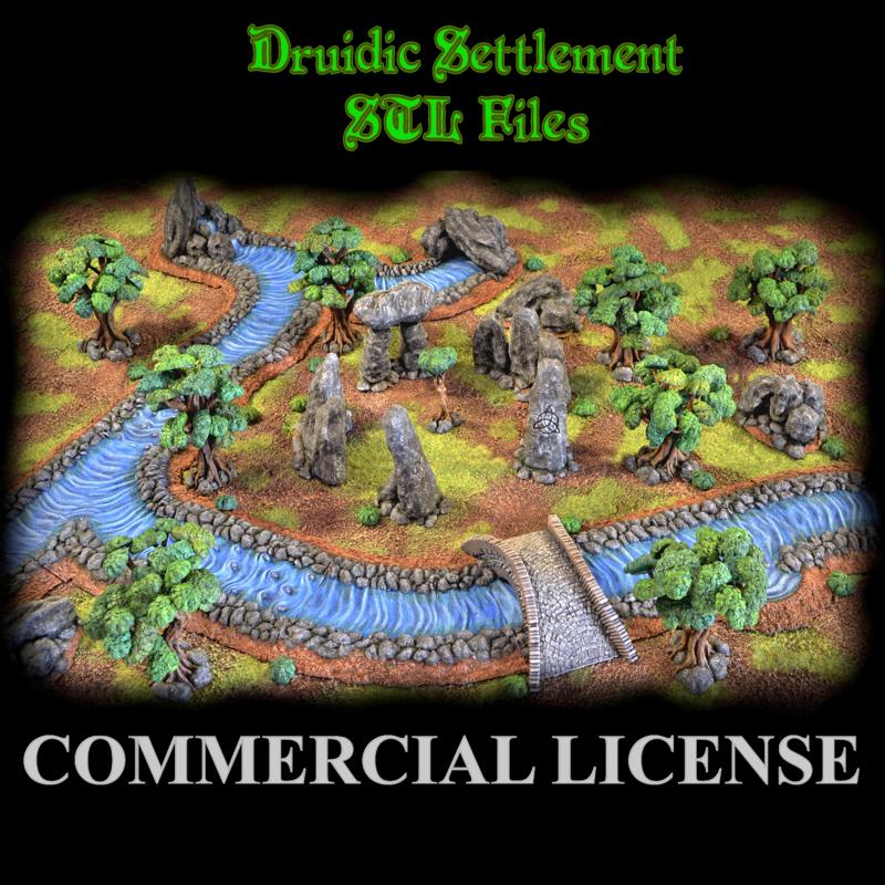[Commercial License] Druidic Settlement STL