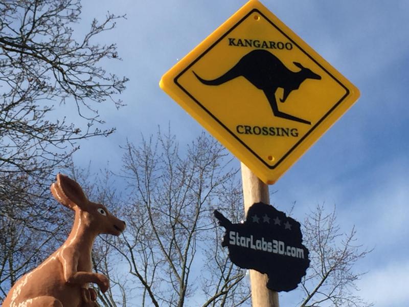 Kangaroo Crossing Sign