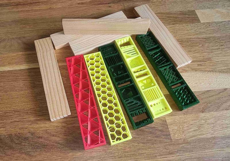 KAPLA sized test prints