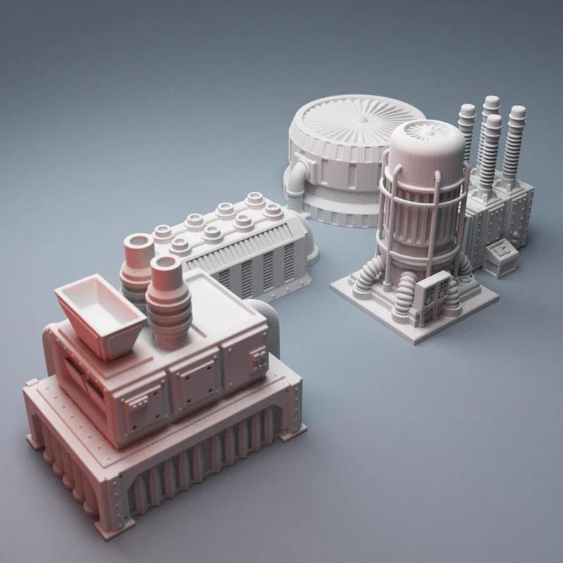 Scifi Grimdark Starbase Epsilon Machinery Scatter 28mm