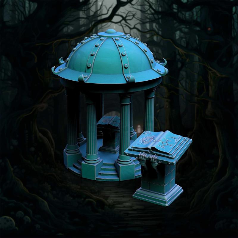 Pavilion with necrobook