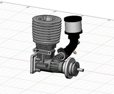 Force 17CNC Nitro engine