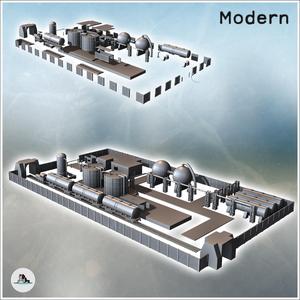 Industrial Zone Set with Railway Tracks, Railway Trains, Industrial Buildings and Enclosure (6) - Cold Era Modern Warfare Conflict World War 3 RPG  Post-apo WW3 WWIII