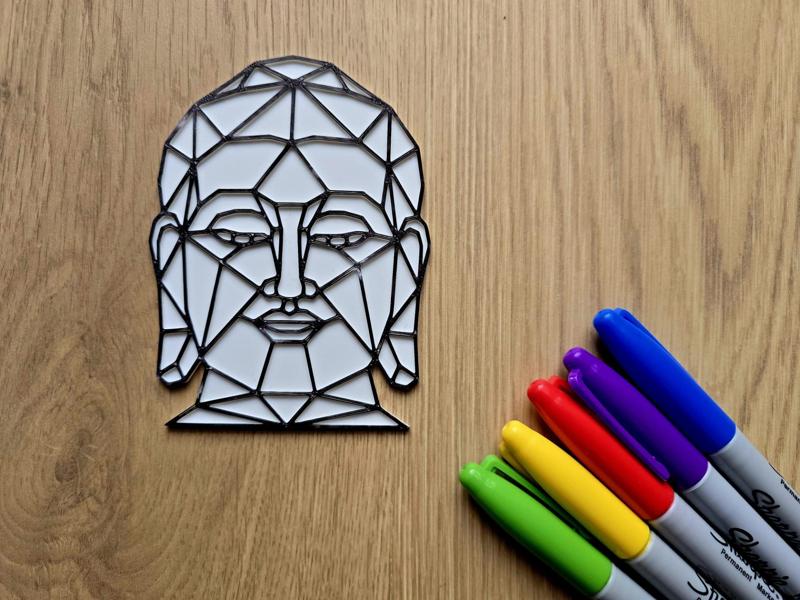 Buddha Head DIY Coloring NO AMS