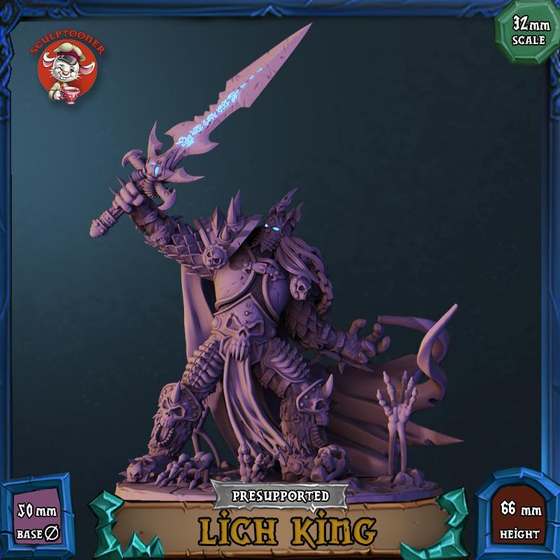 Lich King - 32mm scale pre-supported miniature warcraft wow