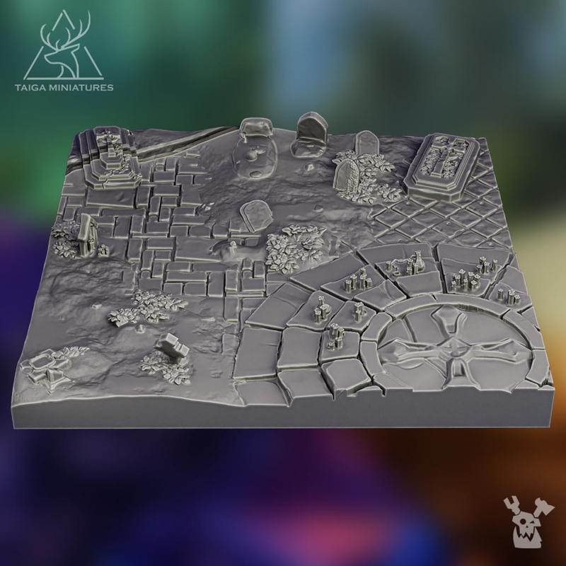 Gothic/Horror texture terrain plate + props bits