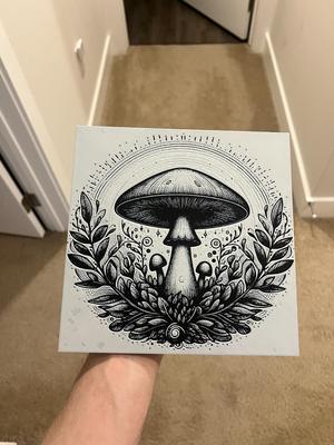Mushroom Art Sign