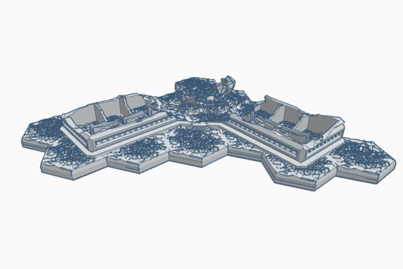 Destroyed Communications Center with Hex Base SFDHB022
