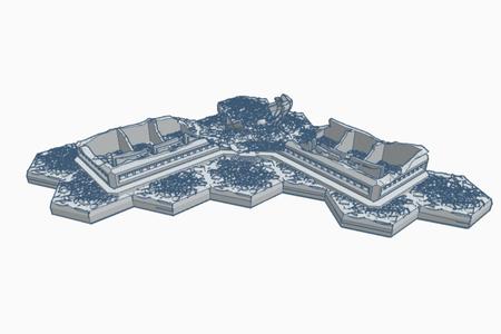 Destroyed Communications Center with Hex Base SFDHB022
