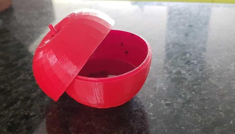 Apple shaped fruit fly catcher