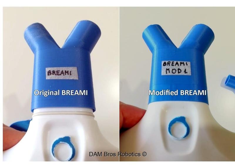 Modified version of BREAMI Valve for Decathlon Easybreath mask