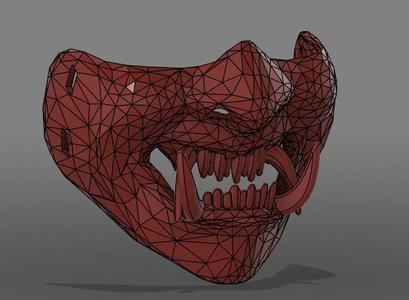 Oni Half Mask (Chico Maker Edition)V1.0