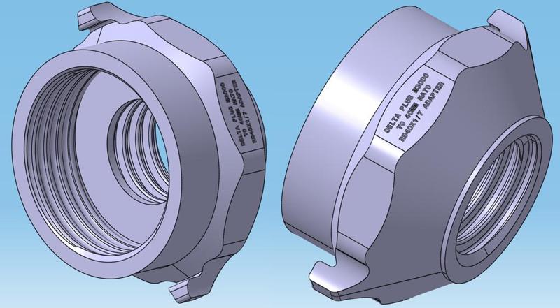 Delta Plus M3000 Mars Series To 40MM NATO (RD40x1/7) Adapter