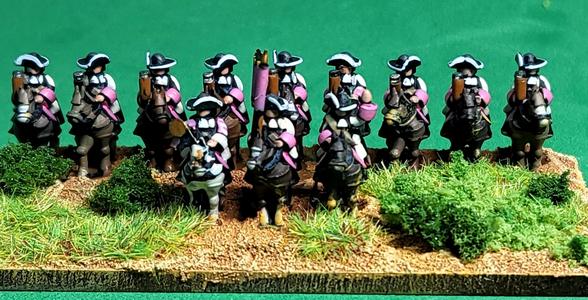 6mm late 17thCentury standing cavalry with pistols