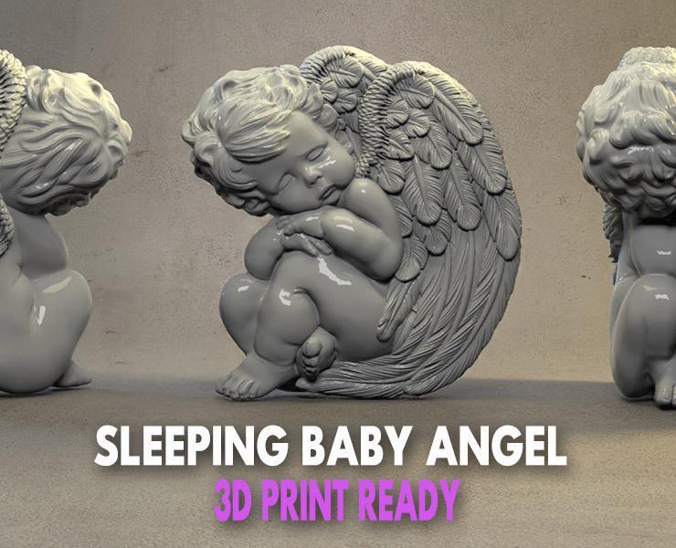 Sleeping Baby Angel 3D Model