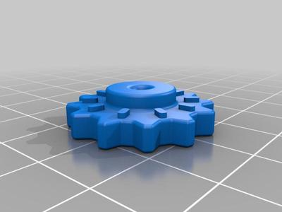 M3 Drop-in locknut thumbwheel 6.6mm thick with .05mm markers