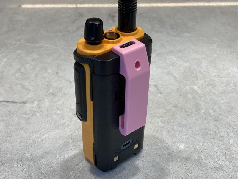 Fixed belt clip for Baofeng UV-9R radio