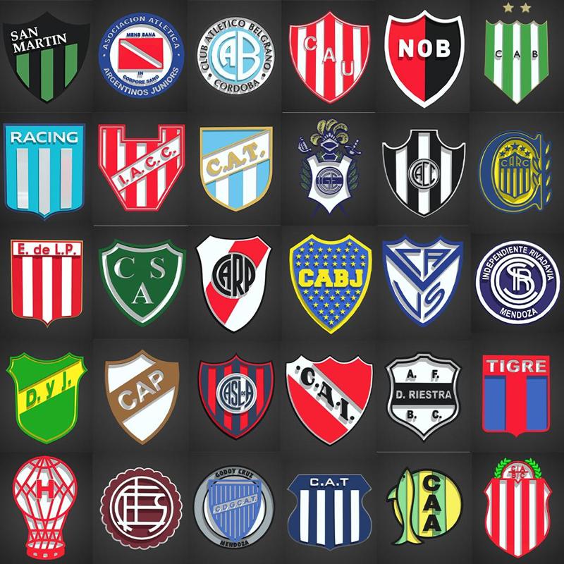 PACK Argentine Soccer First Division Coat of Arms 2025
