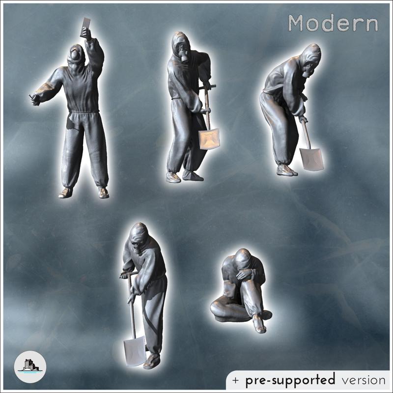 Set of six radioactive cleaners Bio Hazard (2) - Cold Era Modern Warfare Conflict World War 3 RPG  Post-apo WW3 WWIII