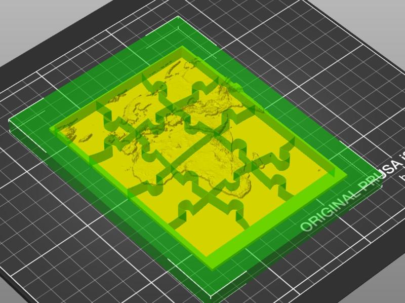 Puzzle tile slicing modifier