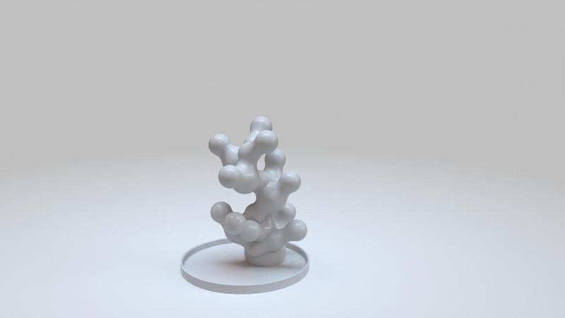 Abstract sculptural ring holder