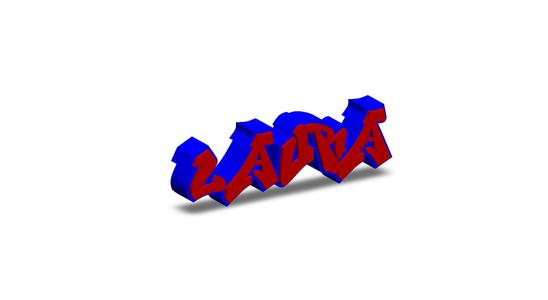 Laura Personalized graffiti name tag