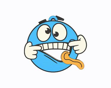 Blue Emoji - La lala La La Keychain, Earring, Bagc