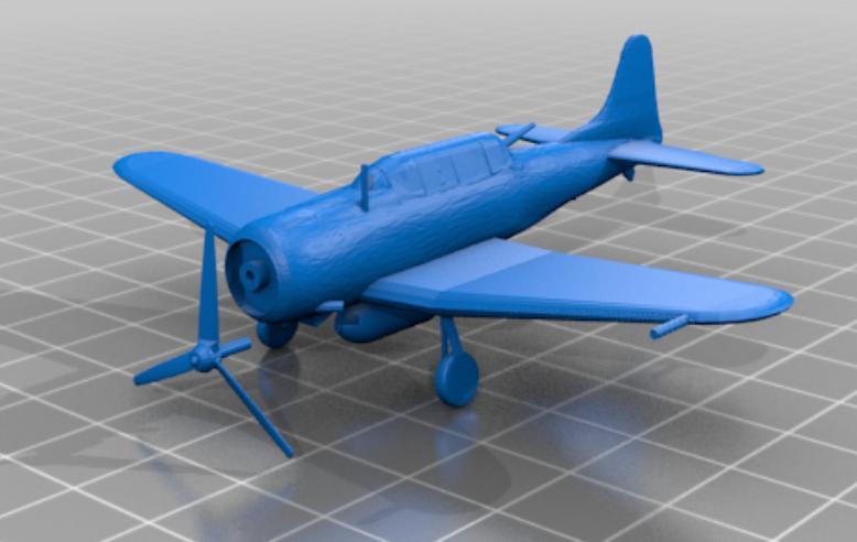 SBD Dauntless with landing gear and with bomb