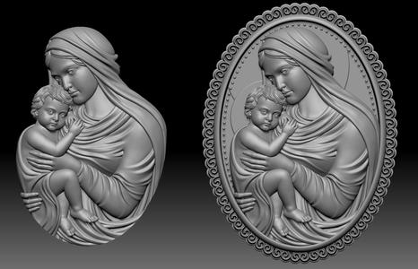 Mary with baby Jesus Pendant