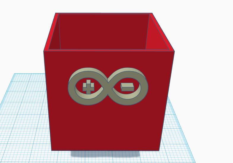 Box with Arduino logo on it