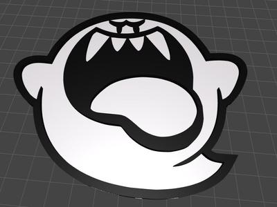 Boo Mario Bros Art Wall Stencil Graffiti nintendo