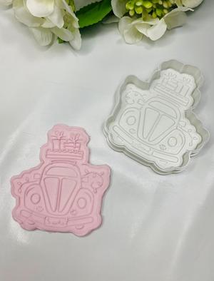 Car with Gifts Cookie Cutter and Stamp