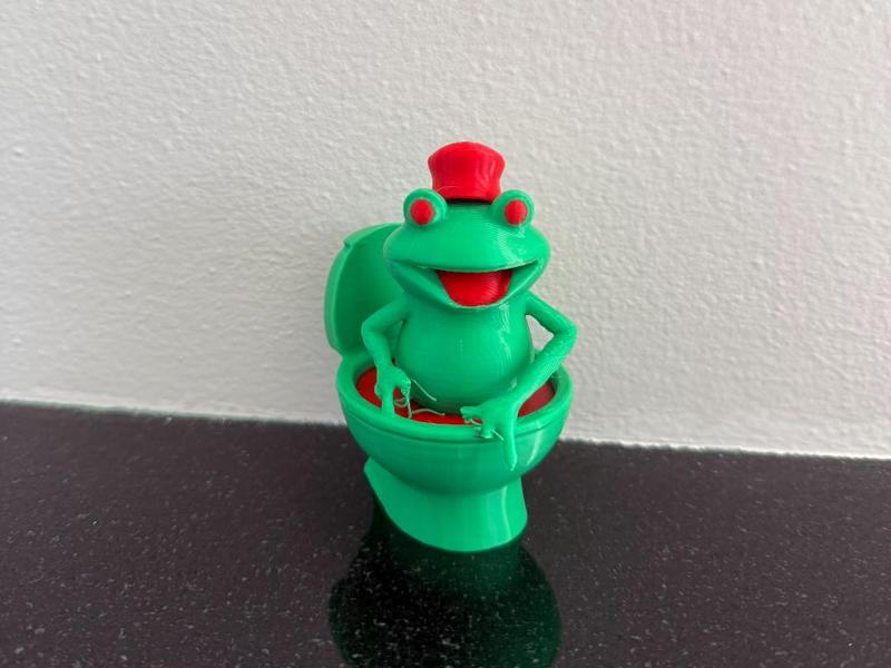 Goofy Frog In Toilet