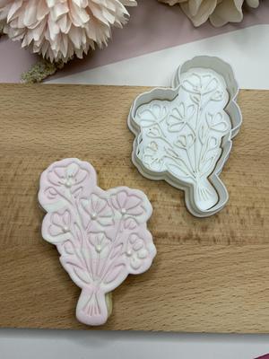 Flower Bouquet Cookie Cutter And Stamp