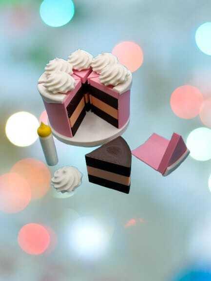 Play Food Magnetic Cake Set with Birthday Candles Personal Use