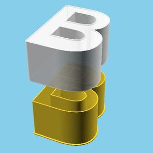 LATIN CAPITAL LETTER B, nestable box (v1)