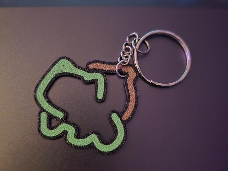 Minimalist Pokemon Bulbasaur Baby Keychain Art