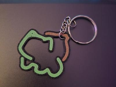 Minimalist Pokemon Bulbasaur Baby Keychain Art